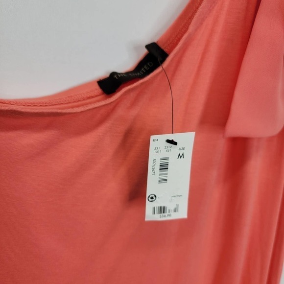 THE Limited Women’s Top M Small Orange Bow On Shoulder - Picture 9 of 16